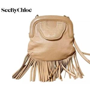See By Chloe Leather Marcie Fringe Crossbody Bag